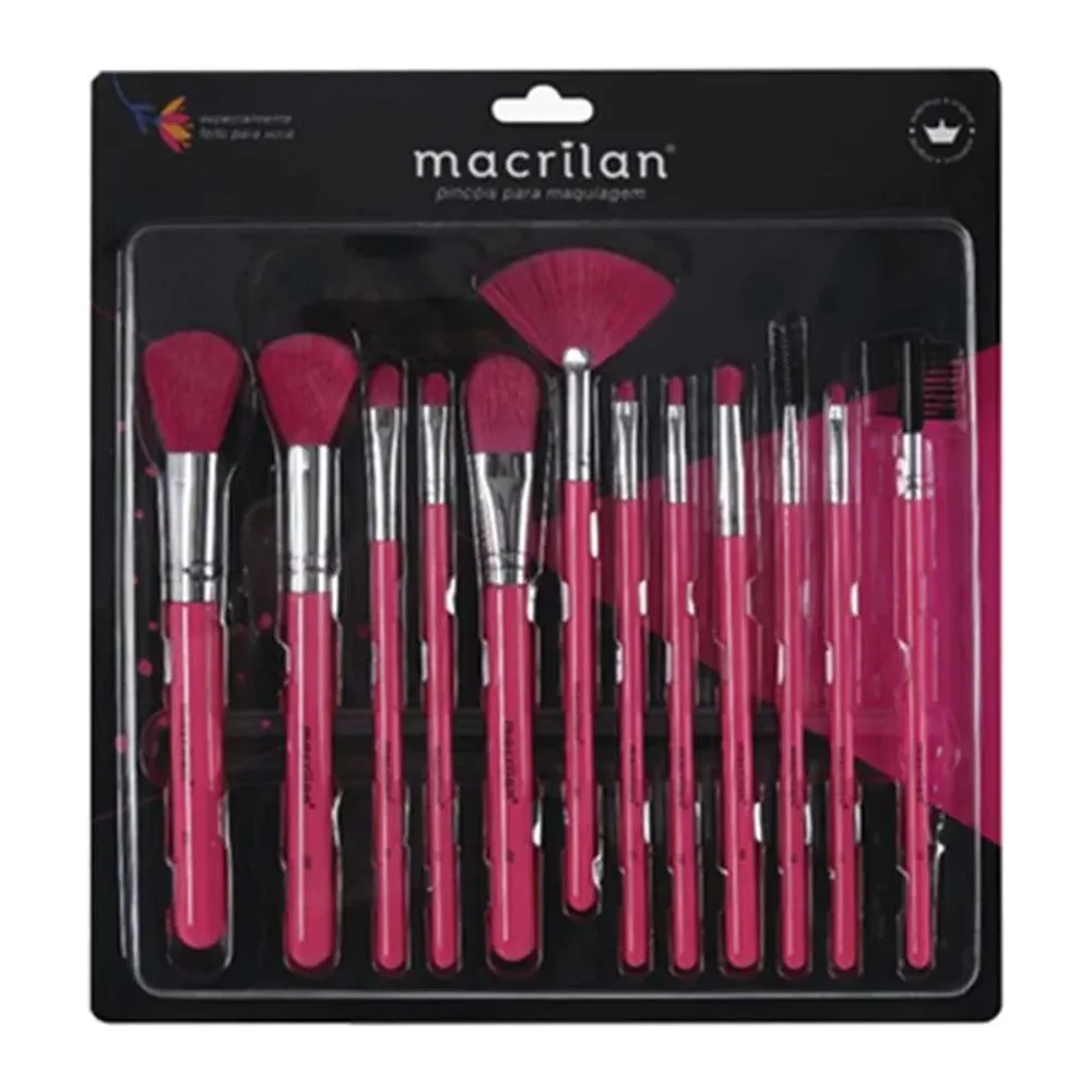 KIT C12 PINCEIS PMAQUIAGEM NEON